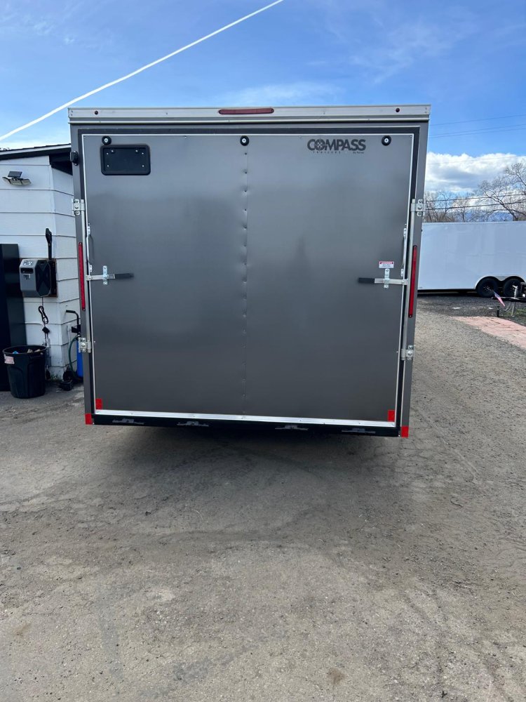 8.5x24 Indigo DLX Flat Top V-Nose Enclosed Car Hauler - Charcoal | Carson City, NV