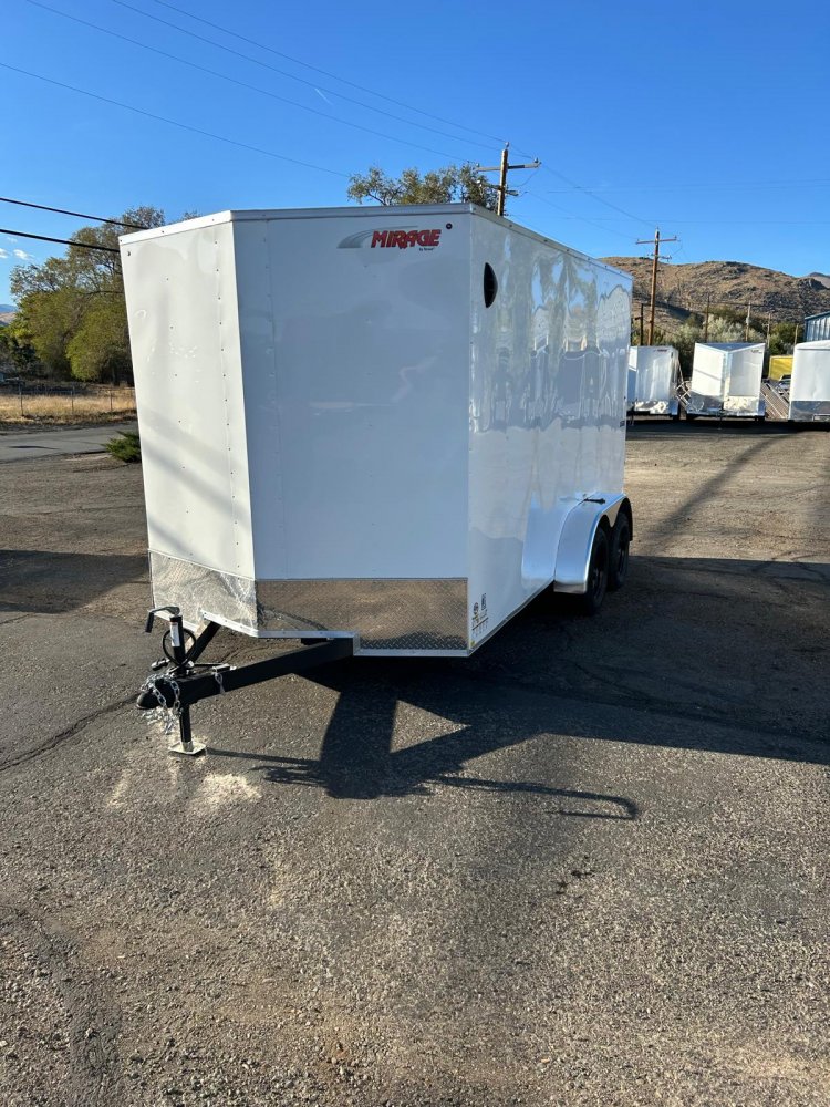 7x14 Mirage XE Flat Top V-Nose Enclosed Cargo Trailer - (+6" height)