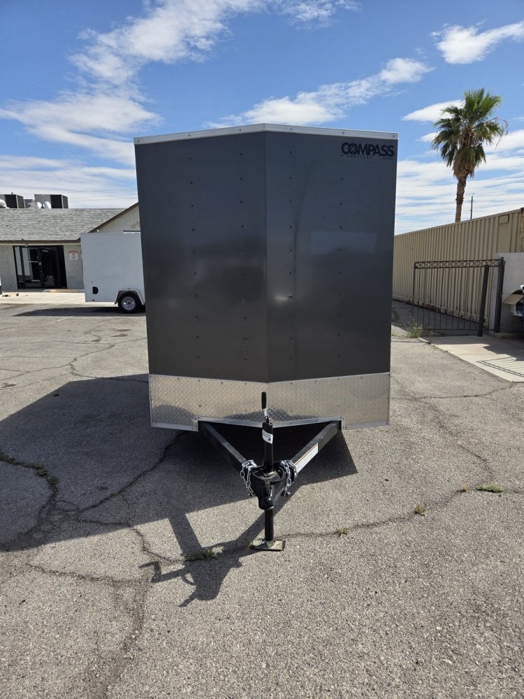 6x12 Indigo DLX Flat Top V-Nose Enclosed Cargo Trailer - 3K GVWR