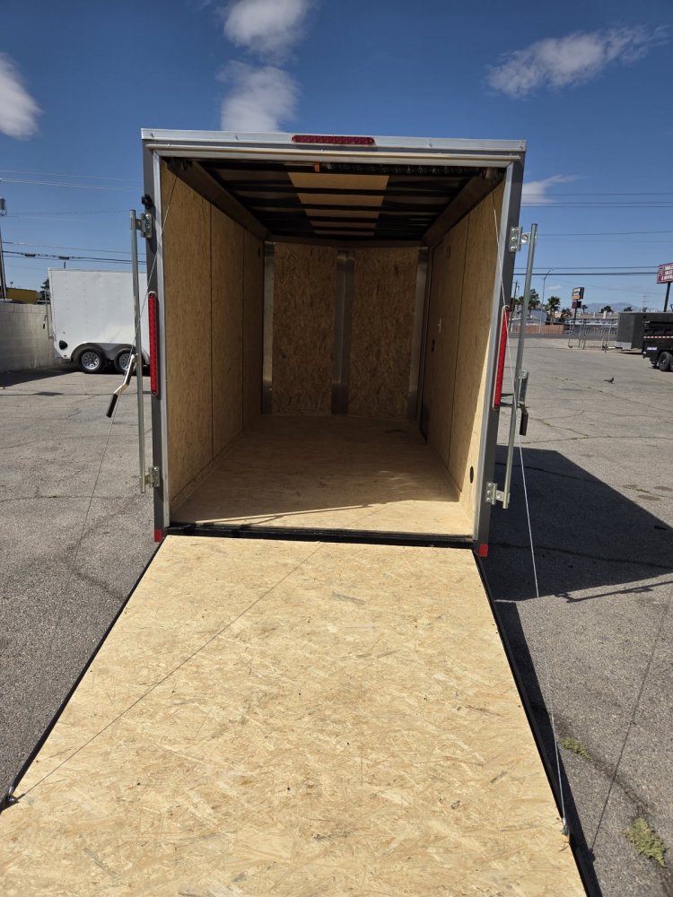 6x12 Indigo DLX Flat Top V-Nose Enclosed Cargo Trailer - 3K GVWR