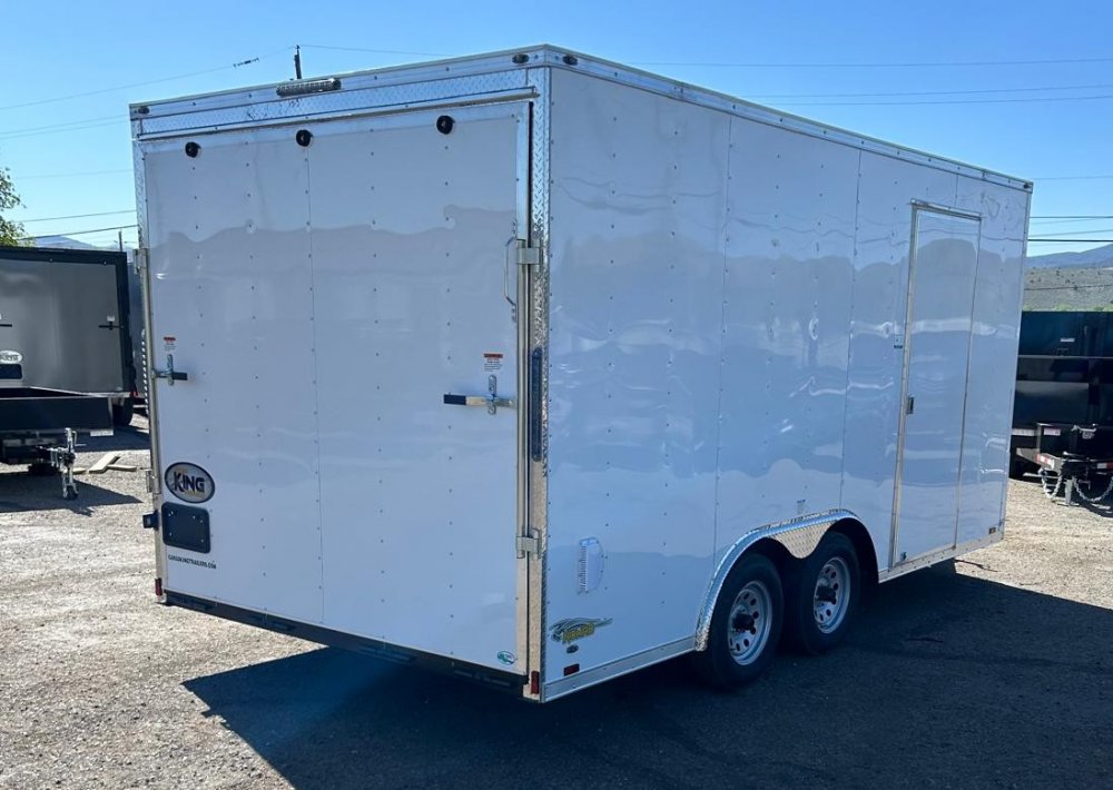 8.5x16 Cargo King Enclosed Trailer - White | For Sale in Nevada