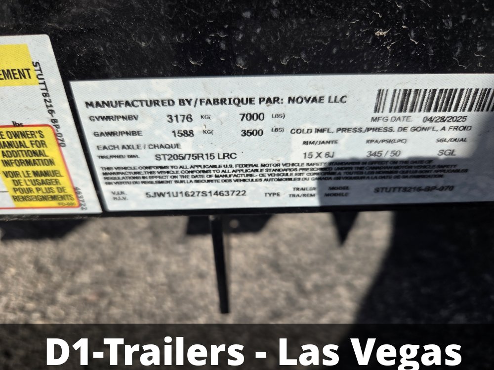 7x16 Sure-Trac Tube Top Utility Trailer - 7,000 lb GVWR