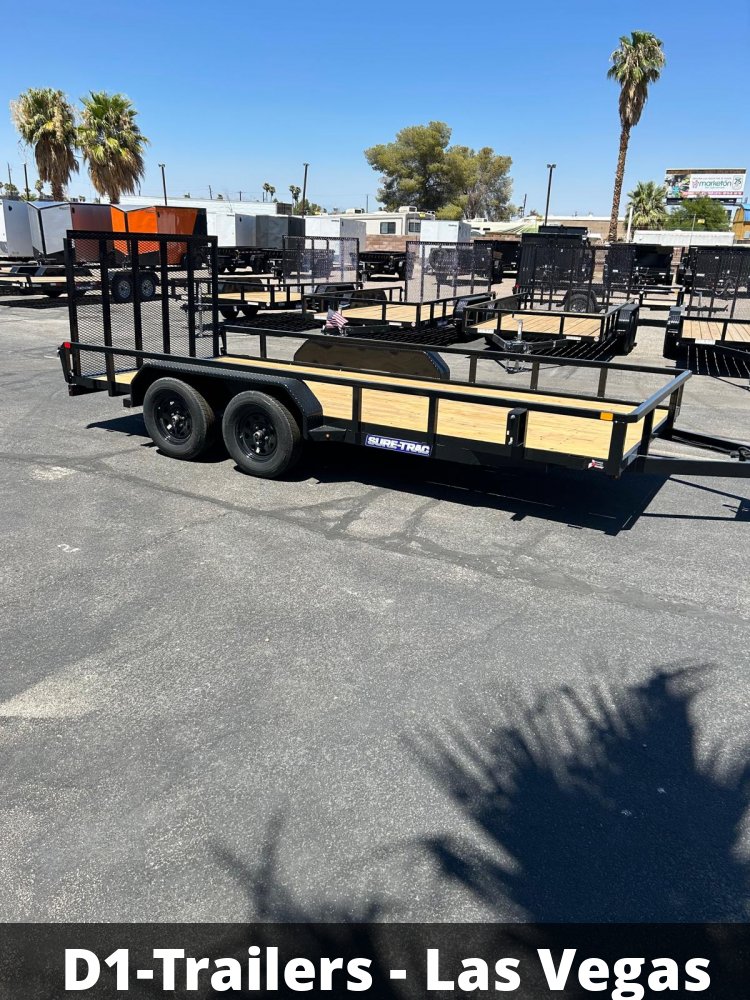 7x16 Sure-Trac Tube Top Utility Trailer - 7,000 lb GVWR
