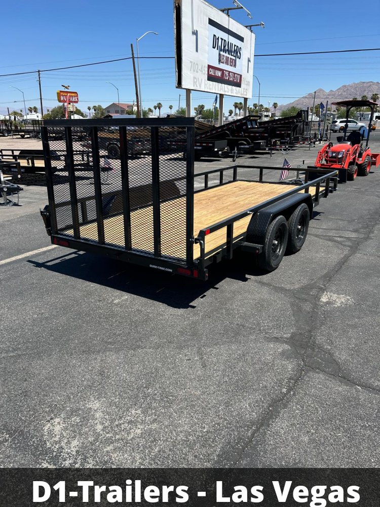 7x16 Sure-Trac Tube Top Utility Trailer - 7,000 lb GVWR