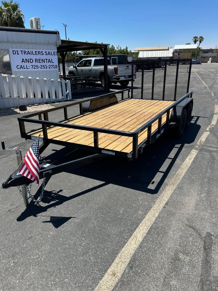 7x16 Sure-Trac Tube Top Utility Trailer - 7,000 lb GVWR
