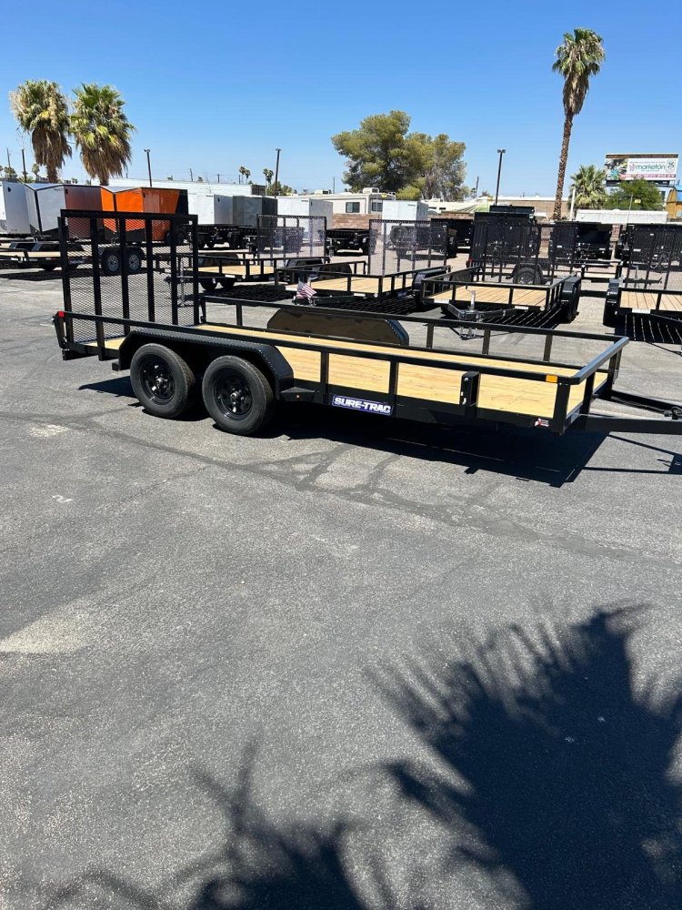 7x16 Sure-Trac Tube Top Utility Trailer - 7,000 lb GVWR