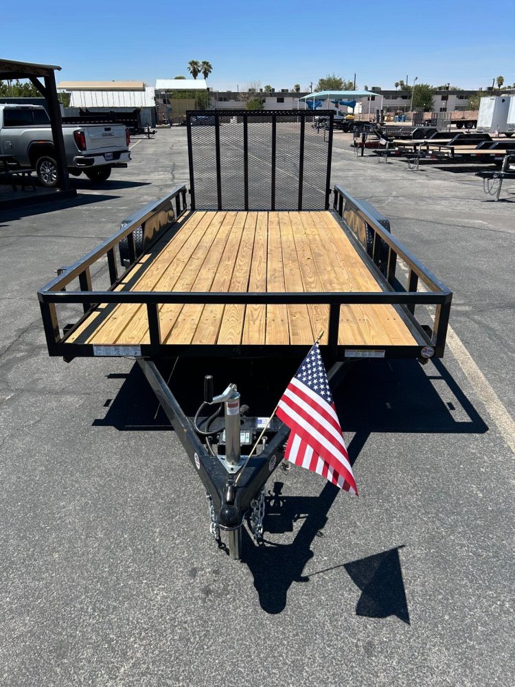 7x16 Sure-Trac Tube Top Utility Trailer - 7,000 lb GVWR