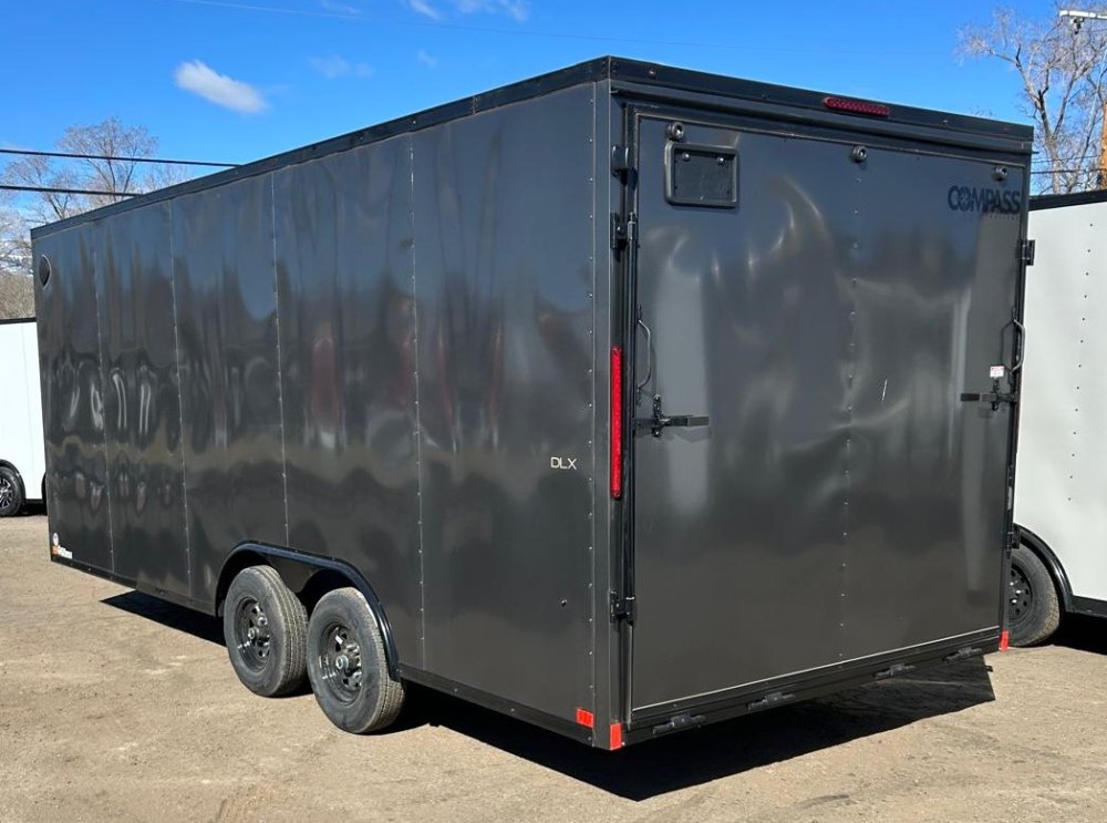 8.5x20 Indigo DLX Flat Top V-Nose Enclosed Trailer - 10K GVWR - Charcoal/Black | Carson City, NV