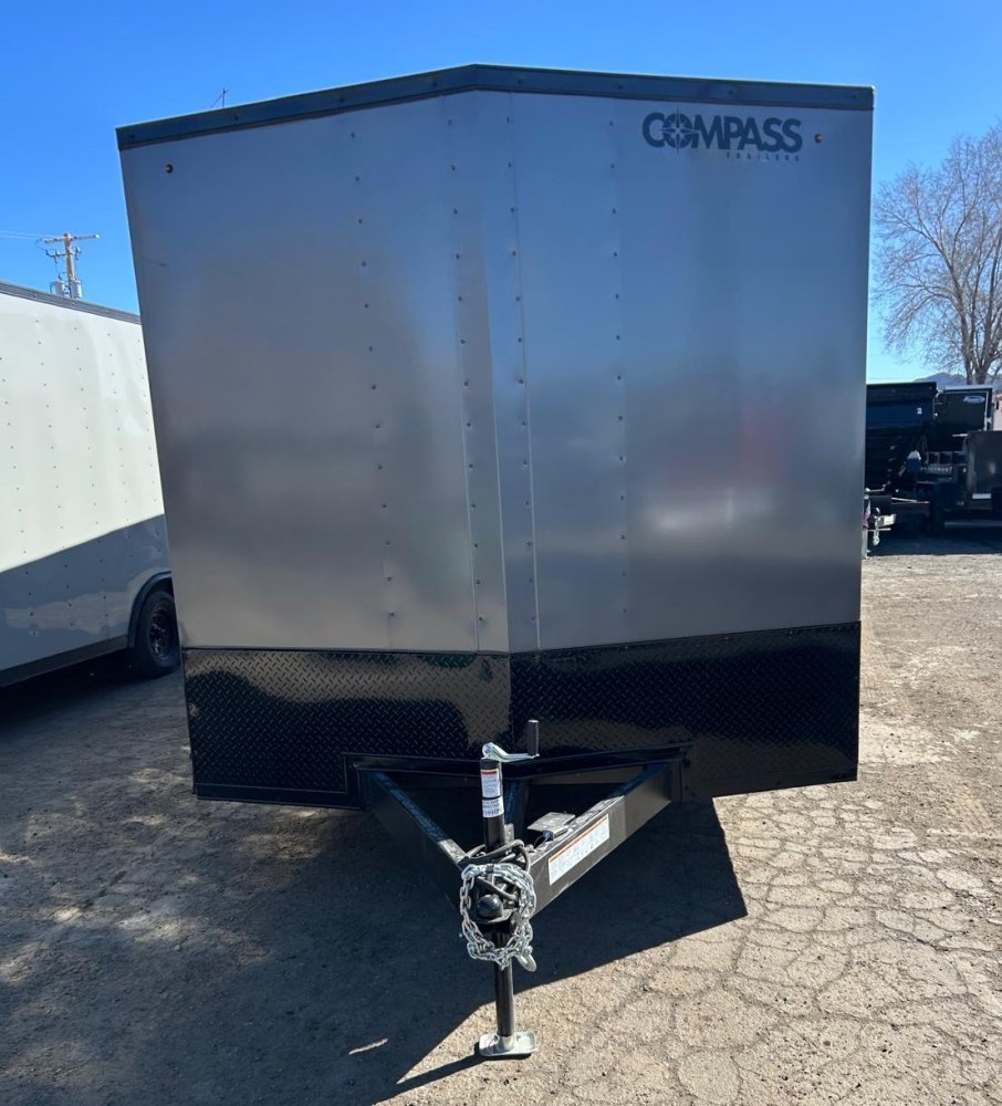 8.5x20 Indigo DLX Flat Top V-Nose Enclosed Trailer - 10K GVWR - Charcoal/Black | Carson City, NV