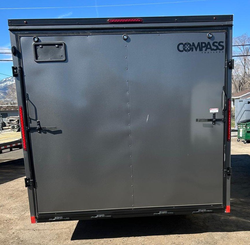 8.5x20 Indigo DLX Flat Top V-Nose Enclosed Trailer - 10K GVWR - Charcoal/Black | Carson City, NV