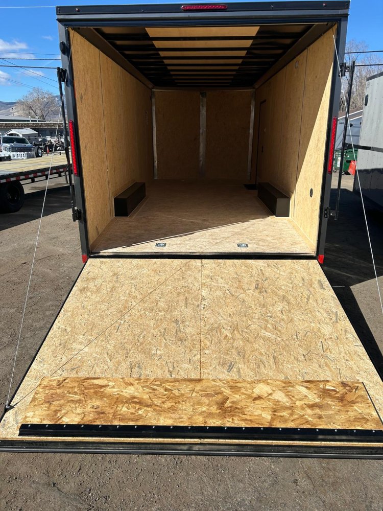 8.5x20 Indigo DLX Flat Top V-Nose Enclosed Trailer - 10K GVWR - Charcoal/Black | Carson City, NV