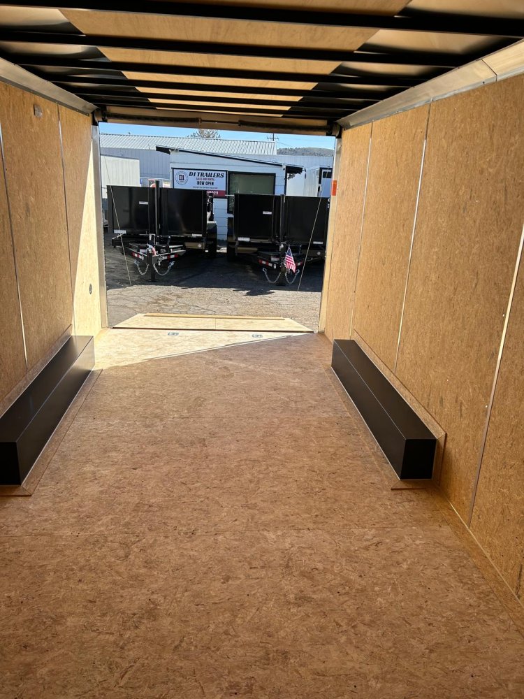 8.5x20 Indigo DLX Flat Top V-Nose Enclosed Trailer - 10K GVWR - Charcoal/Black | Carson City, NV