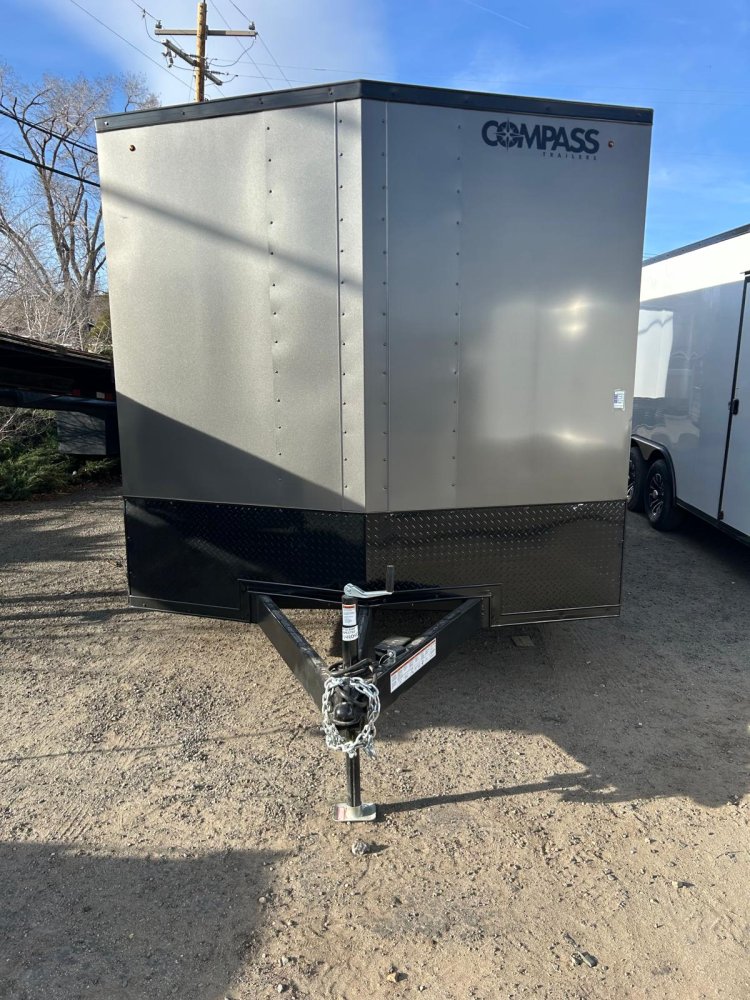 8.5x20 Indigo DLX Flat Top V-Nose Enclosed Trailer - 10K GVWR - Charcoal/Black | Carson City, NV