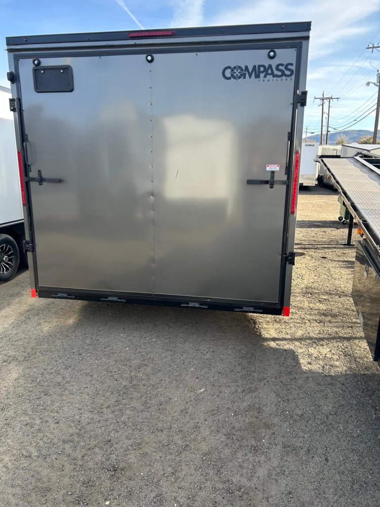 8.5x20 Indigo DLX Flat Top V-Nose Enclosed Trailer - 10K GVWR - Charcoal/Black | Carson City, NV