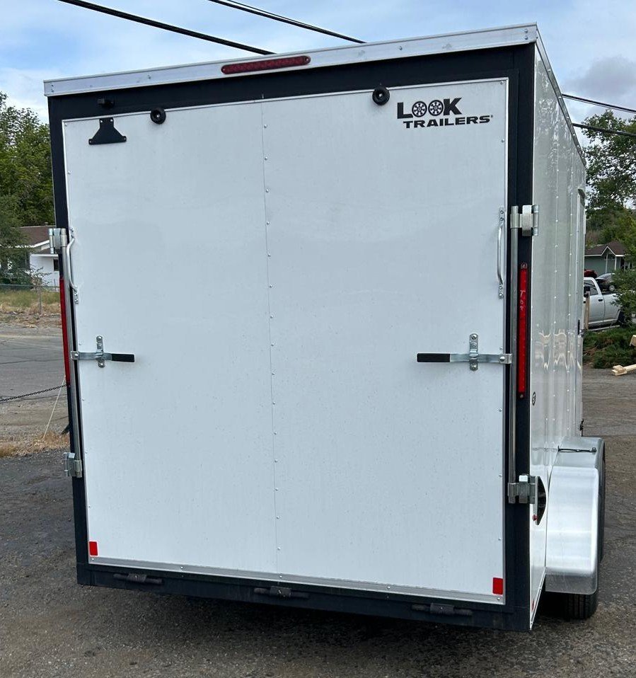 7x14 ST DLX Flat Top V-Nose Enclosed Trailer - 7K GVWR - White | Carson City, NV