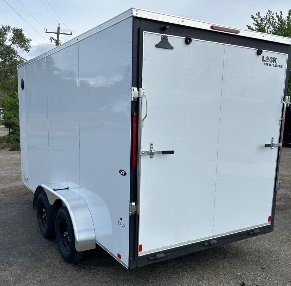 7x14 ST DLX Flat Top V-Nose Enclosed Trailer - 7K GVWR - White | Carson City, NV