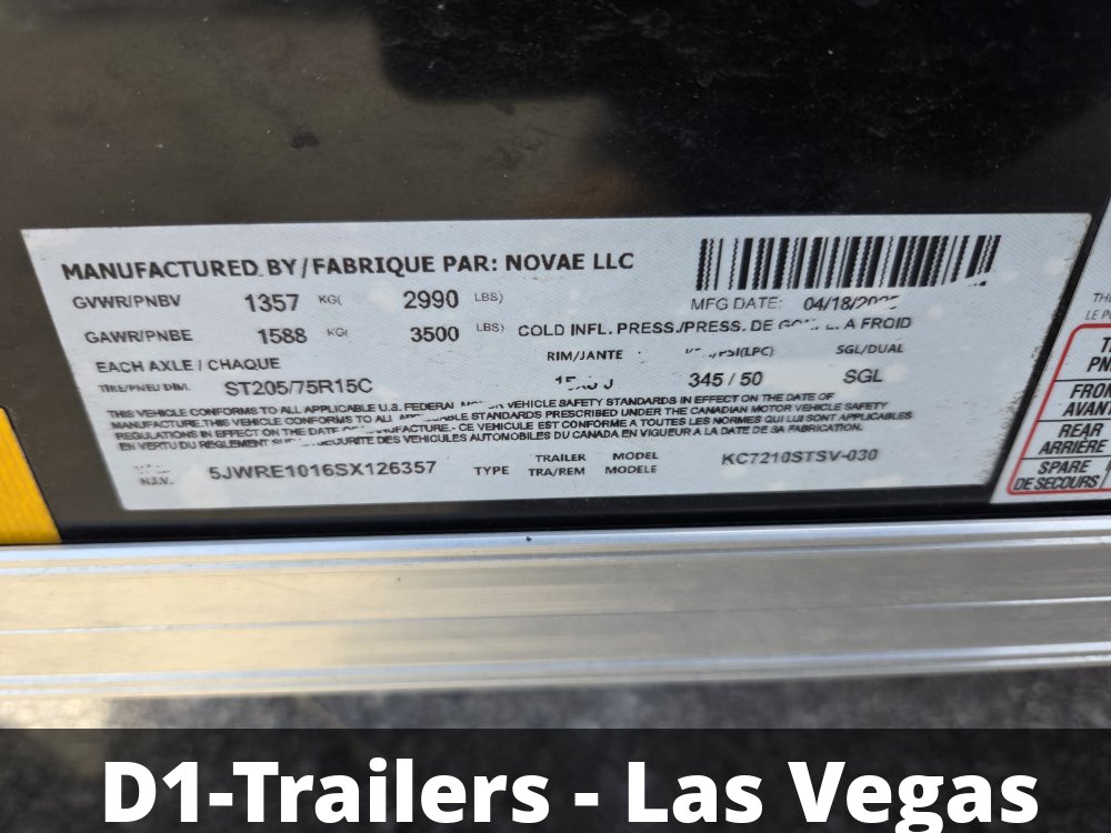 6x10 Indigo DLX Flat Top V-Nose Enclosed Cargo Trailer