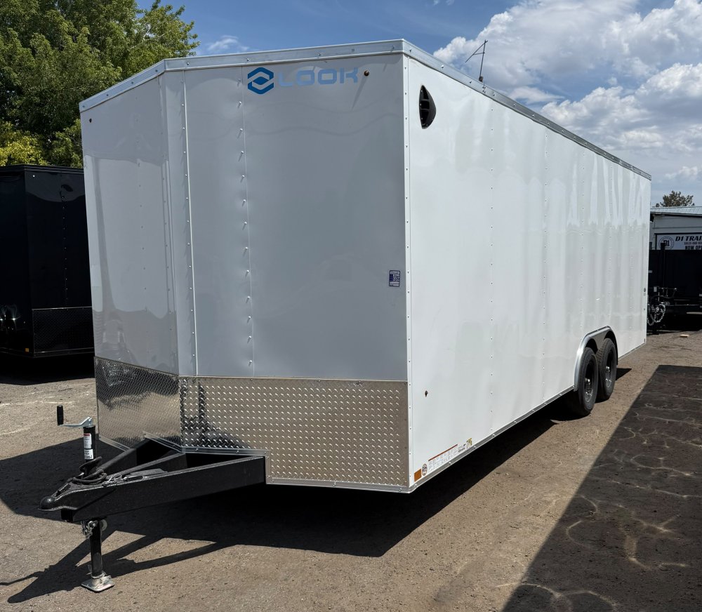 2027 LOOK ST DLX 8.5x24 Enclosed Car Hauler - White