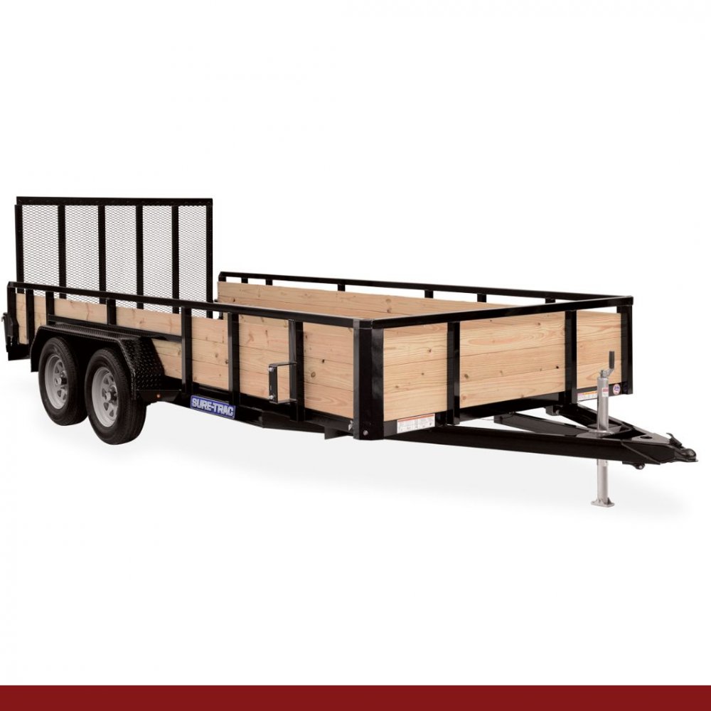7x12 Sure-Trac Utility - TUBE TOP 3-BOARD HIGH SIDE (SA)