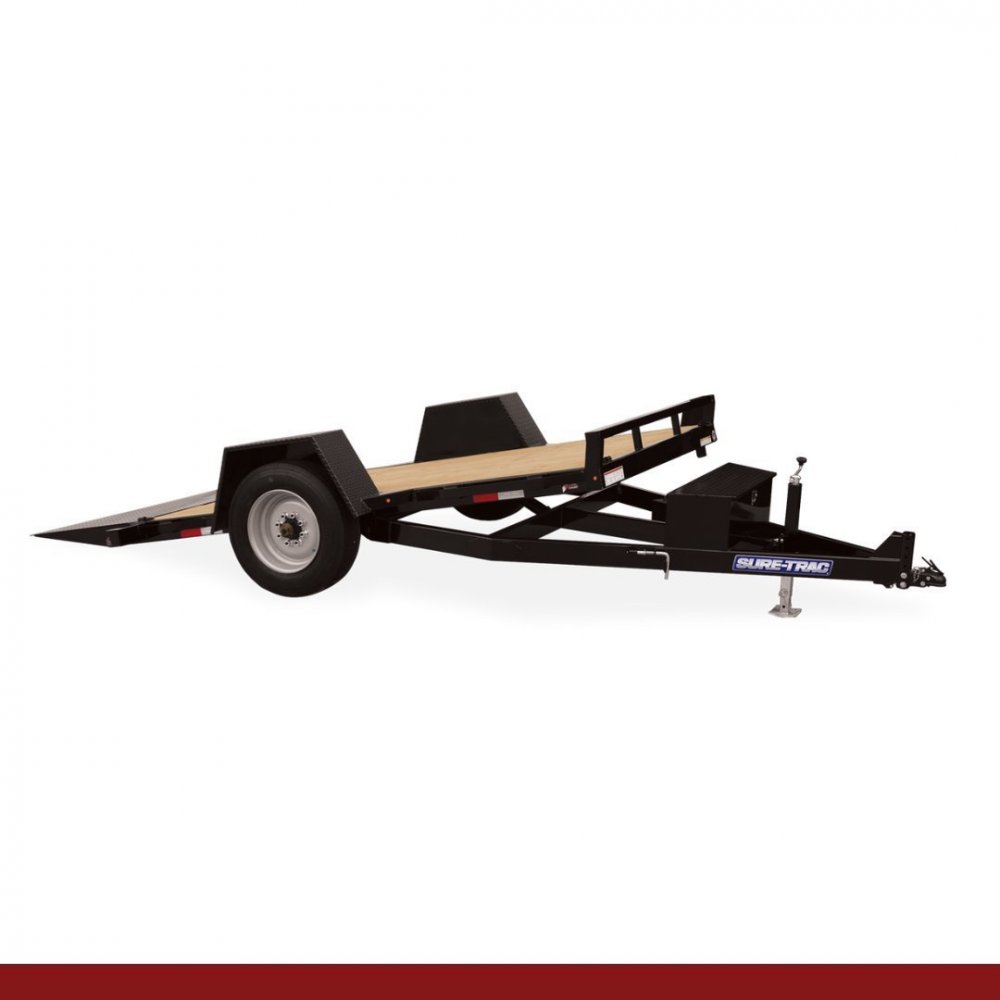 6.5 x 12, 10K Sure-Trac Equipment - SINGLE AXLE TILT BED EQUIPMENT TRAILERS