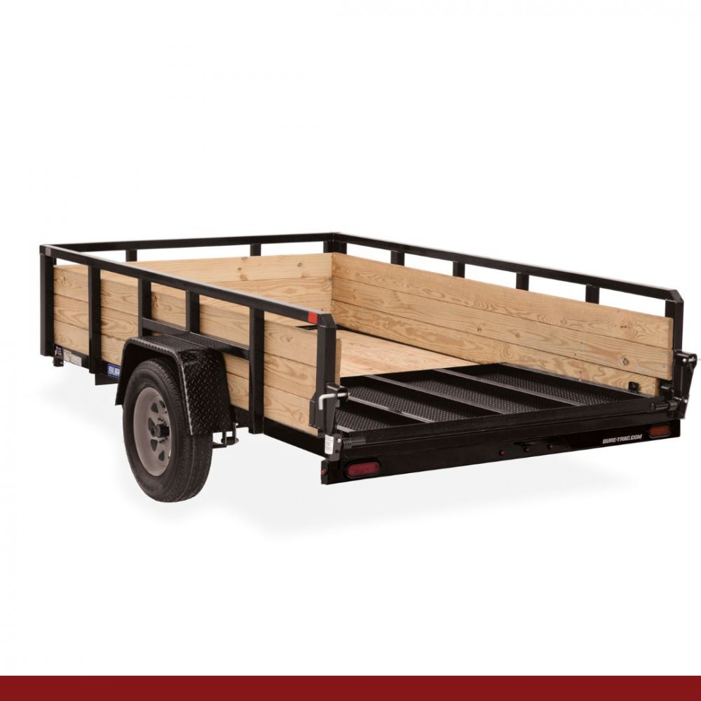 7x14 Sure-Trac Utility - TUBE TOP 3-BOARD HIGH SIDE (TA)