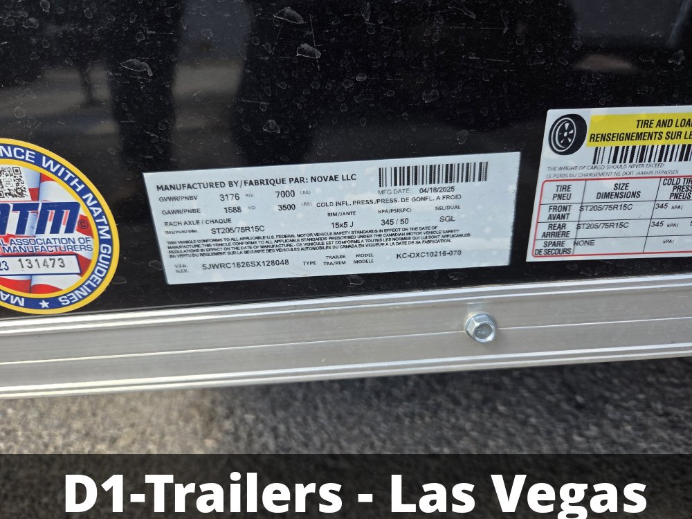 8.5x16 Indigo DLX Flat Top V-Nose Car Hauler Trailer - 10K GVWR - For Sale in Nevada