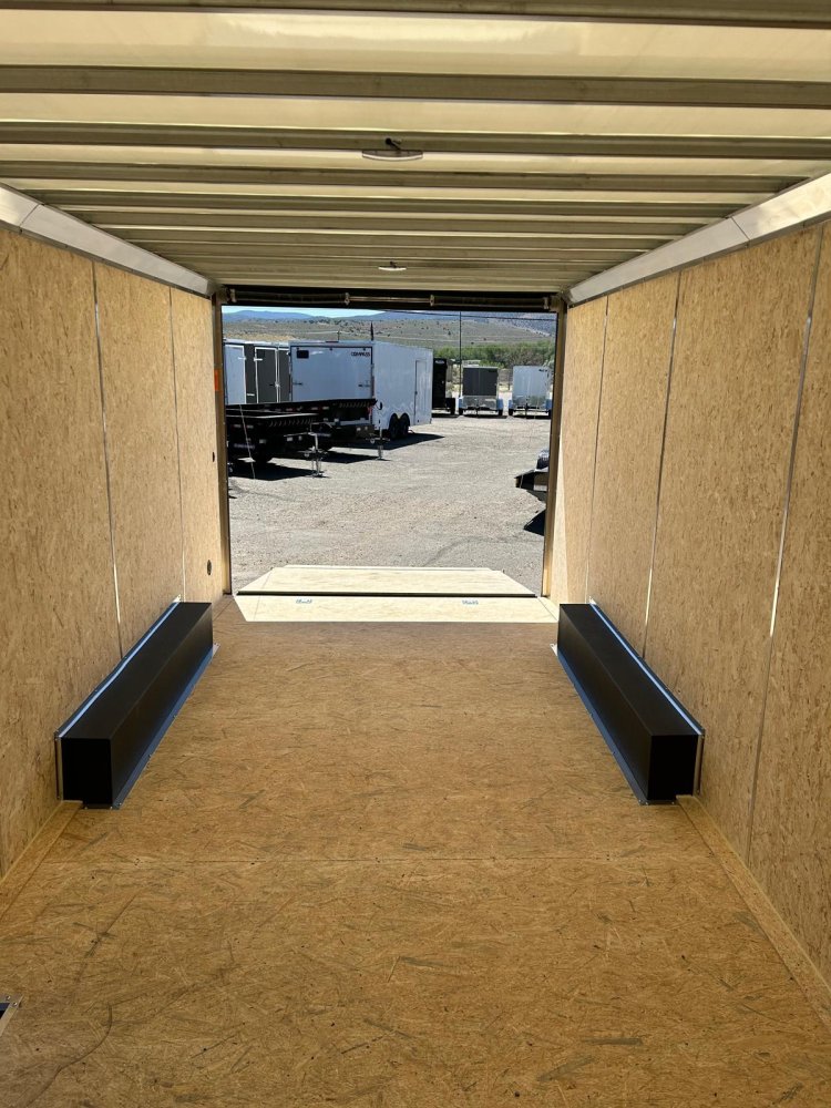 8.5x20 Conquest SE Flat Top Sloped V-Nose Enclosed Car Hauler - 10K GVWR - Silver/Black | Carson Cit