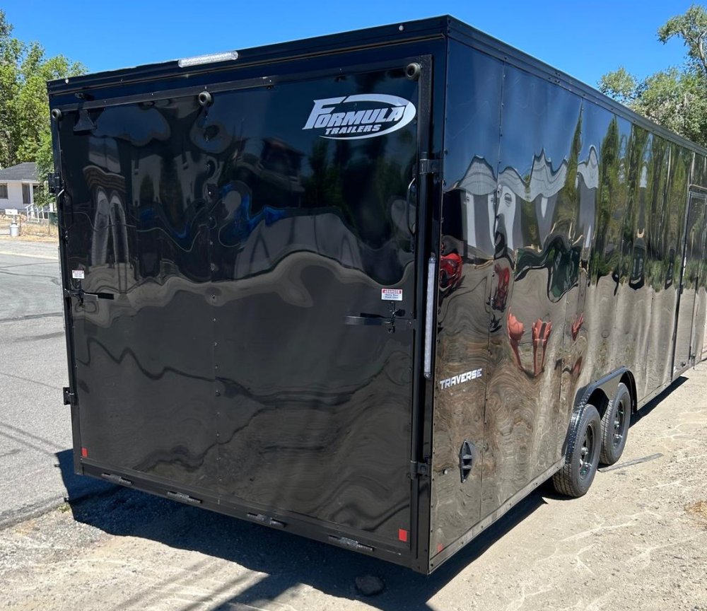8.5x24 Traverse Flat Top V-Nose Enclosed Car Hauler - 7K GVWR - Full Black | Carson City, NV