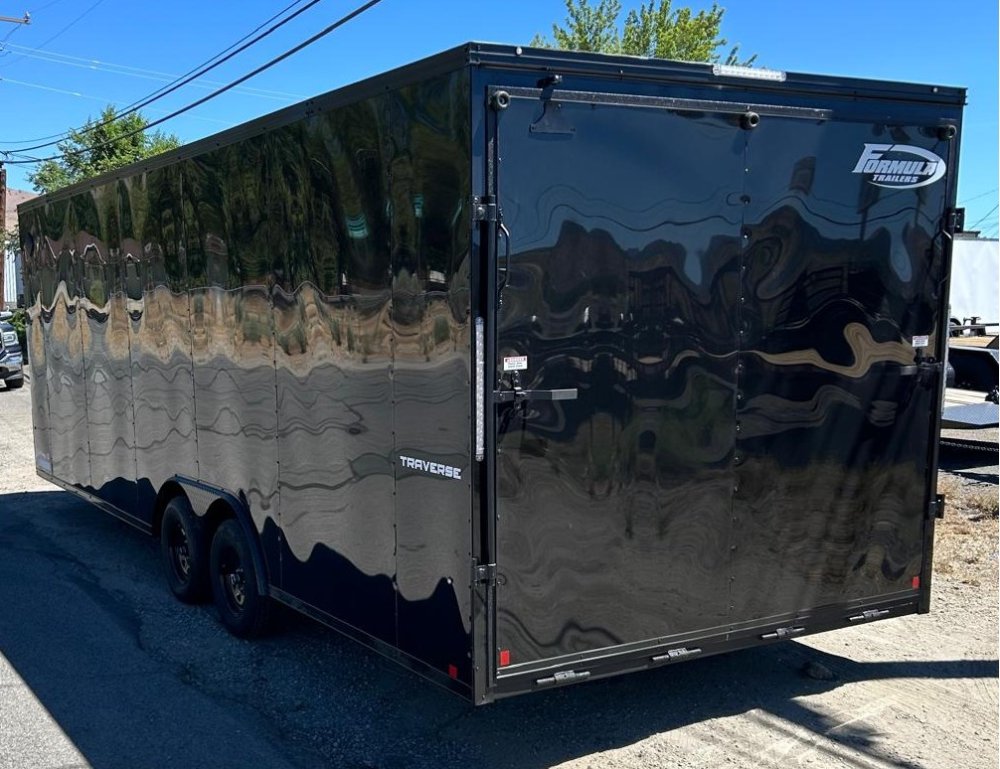 8.5x24 Traverse Flat Top V-Nose Enclosed Car Hauler - 7K GVWR - Full Black | Carson City, NV