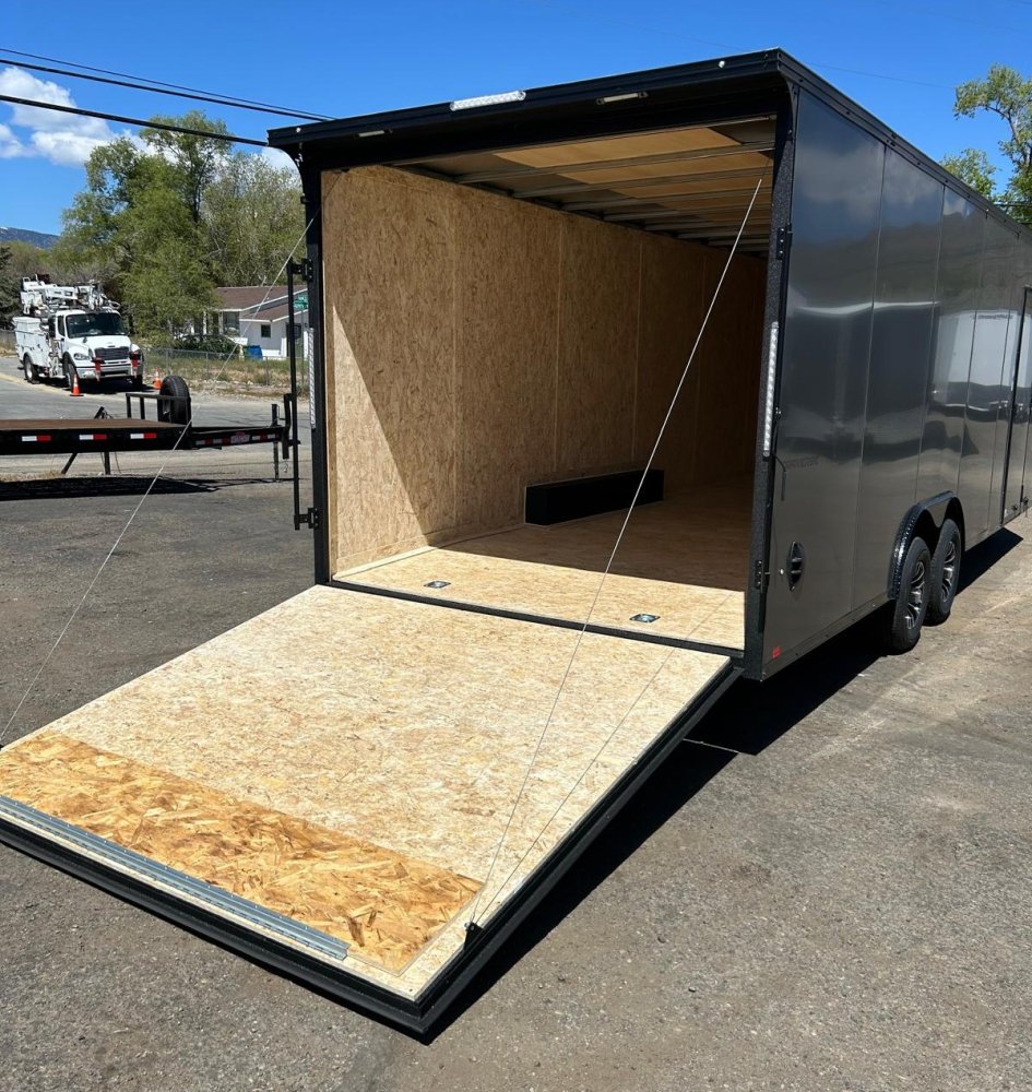 8.5x24 Traverse Flat Top V-Nose Enclosed Car Hauler - 10K GVWR - Charcoal/Black | Carson City, NV