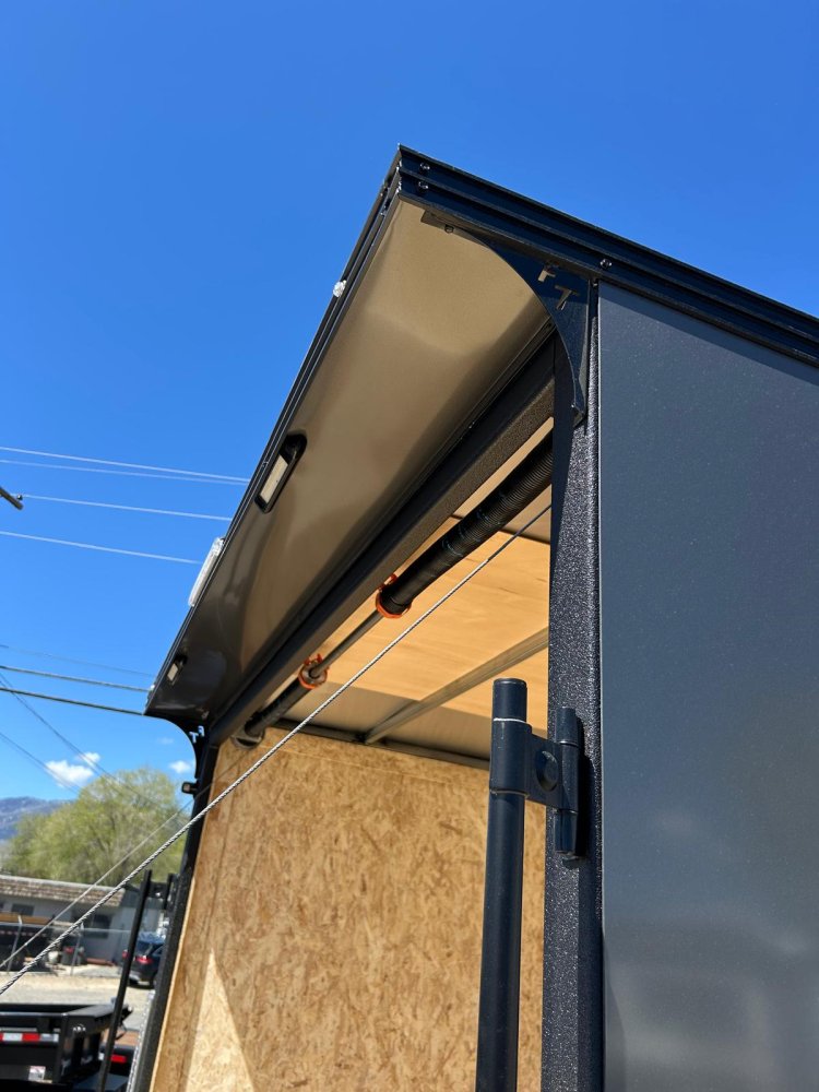8.5x24 Traverse Flat Top V-Nose Enclosed Car Hauler - 10K GVWR - Charcoal/Black | Carson City, NV