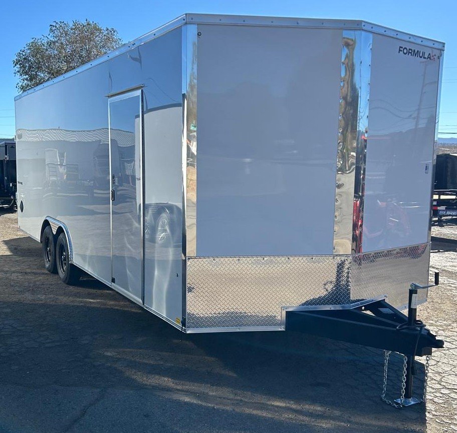 8.5x24 Traverse Flat Top V-Nose Enclosed Car Hauler - 10K GVWR - Silver | Carson City, NV
