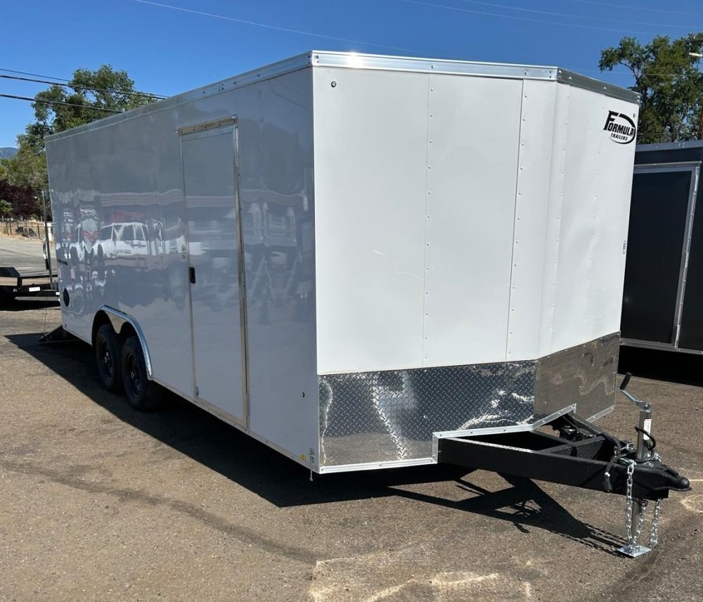 8.5x20 Formula Traverse Flat Top V-Nose Car Hauler White | 10K GVWR | D1 Trailers Carson City, NV