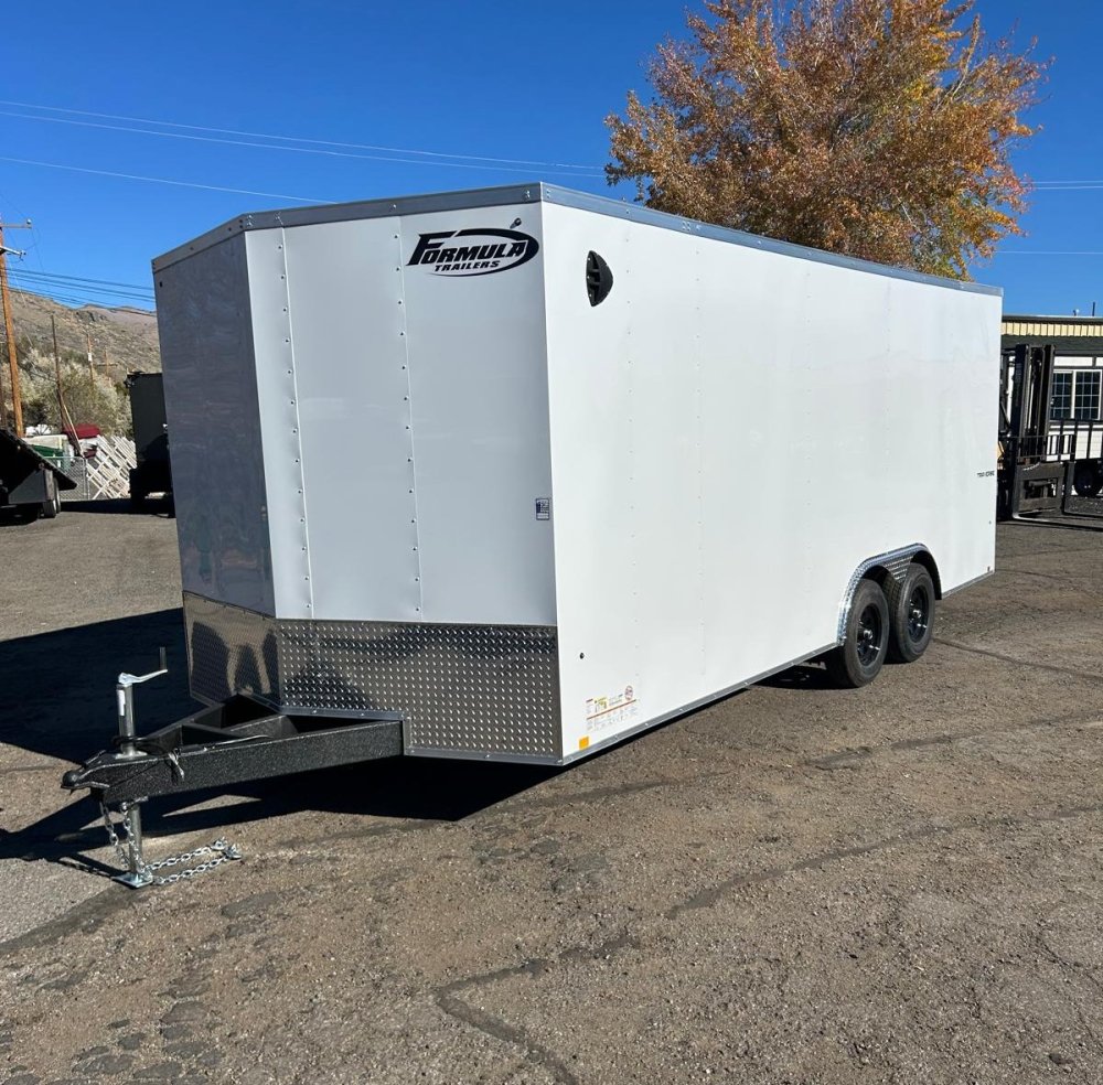 8.5x20 Formula Traverse Flat Top V-Nose Car Hauler White | 10K GVWR | D1 Trailers Carson City, NV