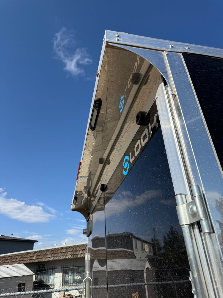 8.5x16 Element SE Enclosed Trailer - Black - Black Aluminum Wheels - LED Loading Lights