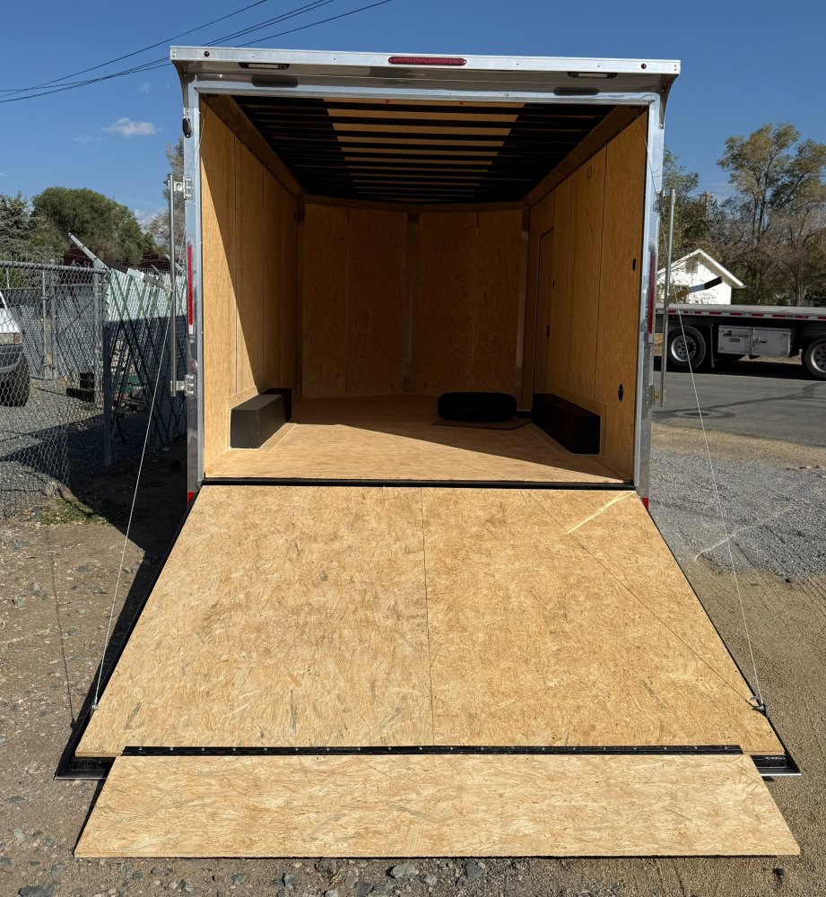 8.5x16 Element SE Enclosed Trailer - Black - Black Aluminum Wheels - LED Loading Lights