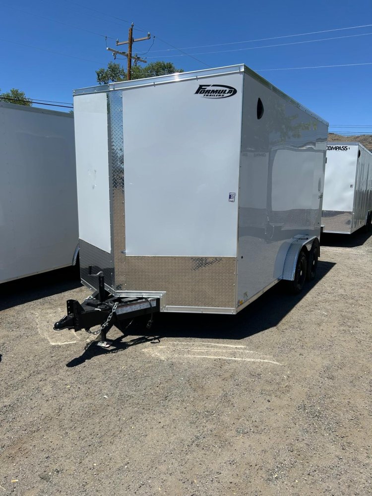 7.5&times;14 Formula Conquest SE Enclosed Cargo Trailer - 7K GVWR - Composite White