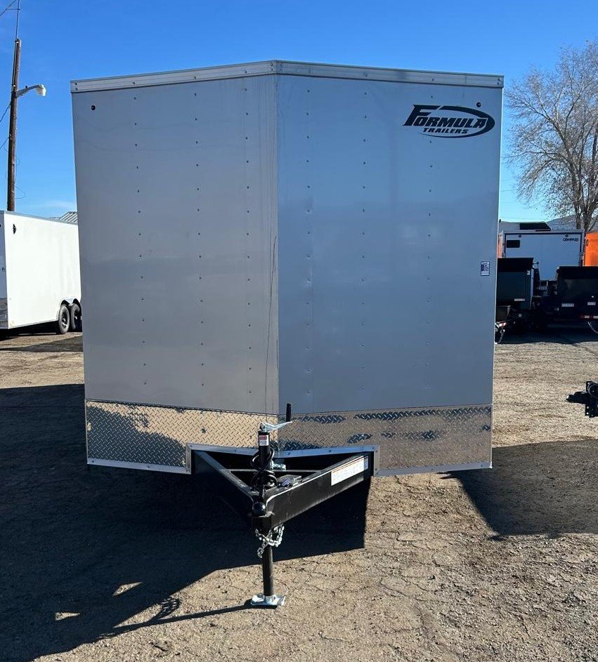 8.5x24 Formula Traverse Flat Top V-Nose Car Hauler - Silver - 10K GVWR | D1 Trailers Carson City, NV