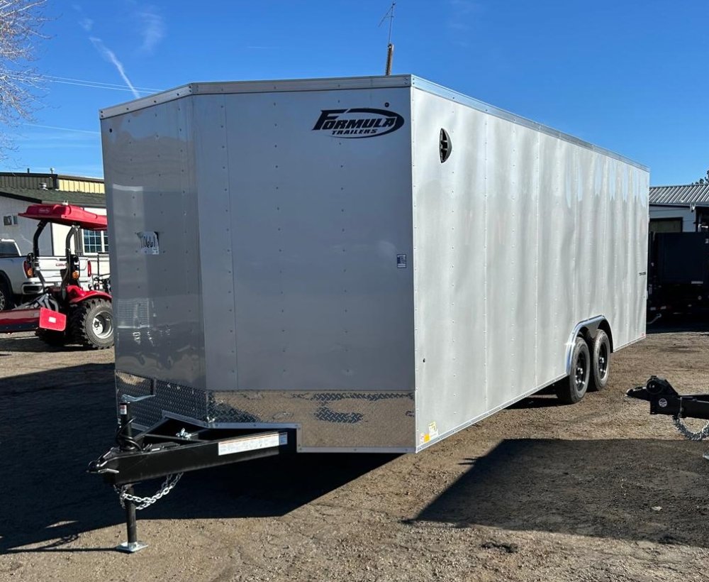 8.5x24 Formula Traverse Flat Top V-Nose Car Hauler - Silver - 10K GVWR | D1 Trailers Carson City, NV