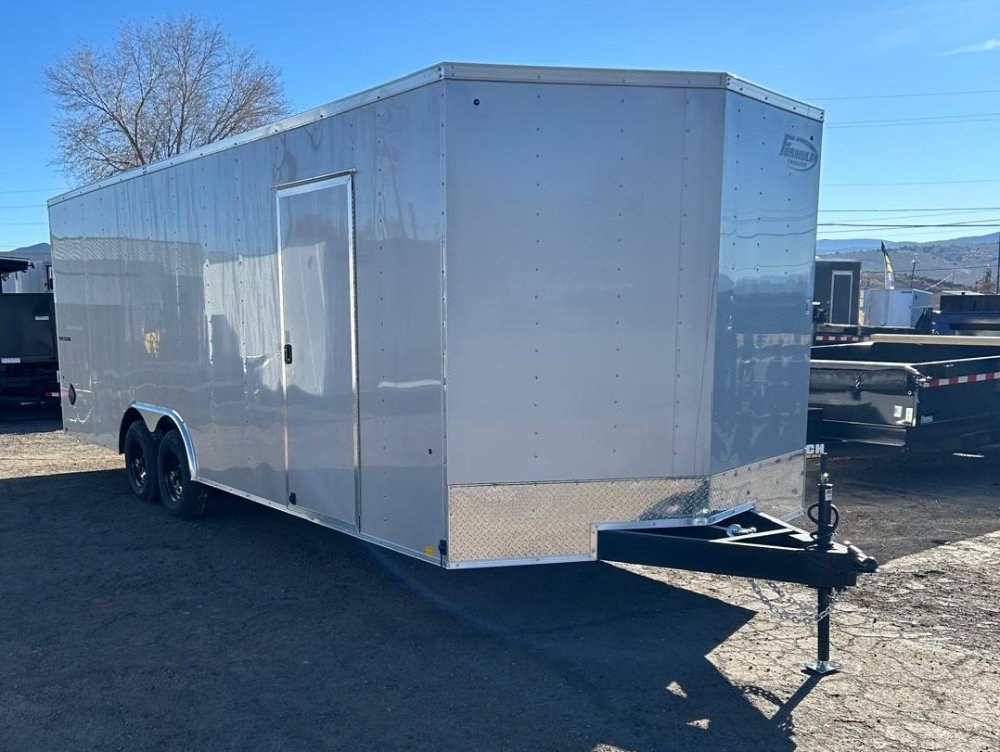 8.5x24 Formula Traverse Flat Top V-Nose Car Hauler - Silver - 10K GVWR | D1 Trailers Carson City, NV