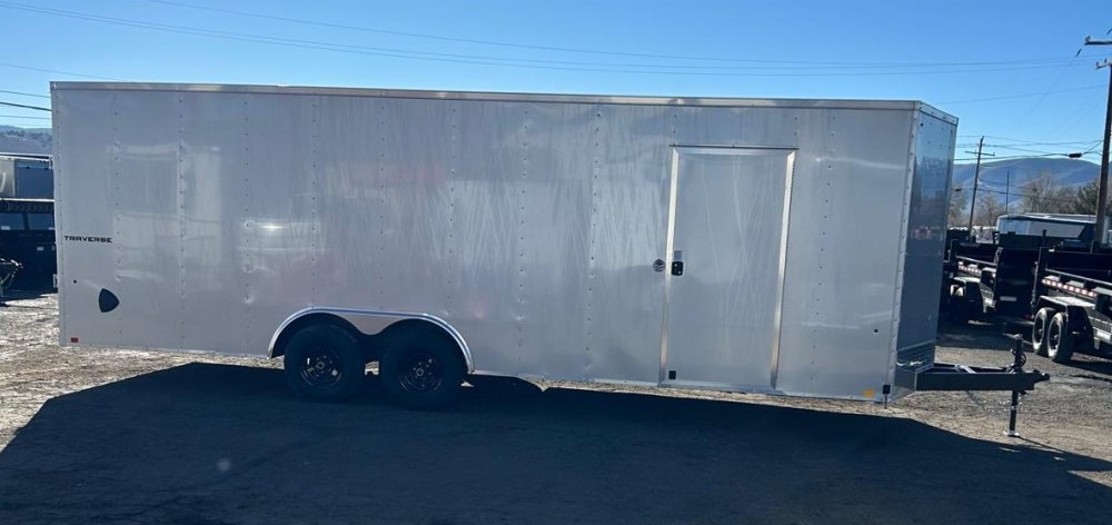 8.5x24 Formula Traverse Flat Top V-Nose Car Hauler - Silver - 10K GVWR | D1 Trailers Carson City, NV