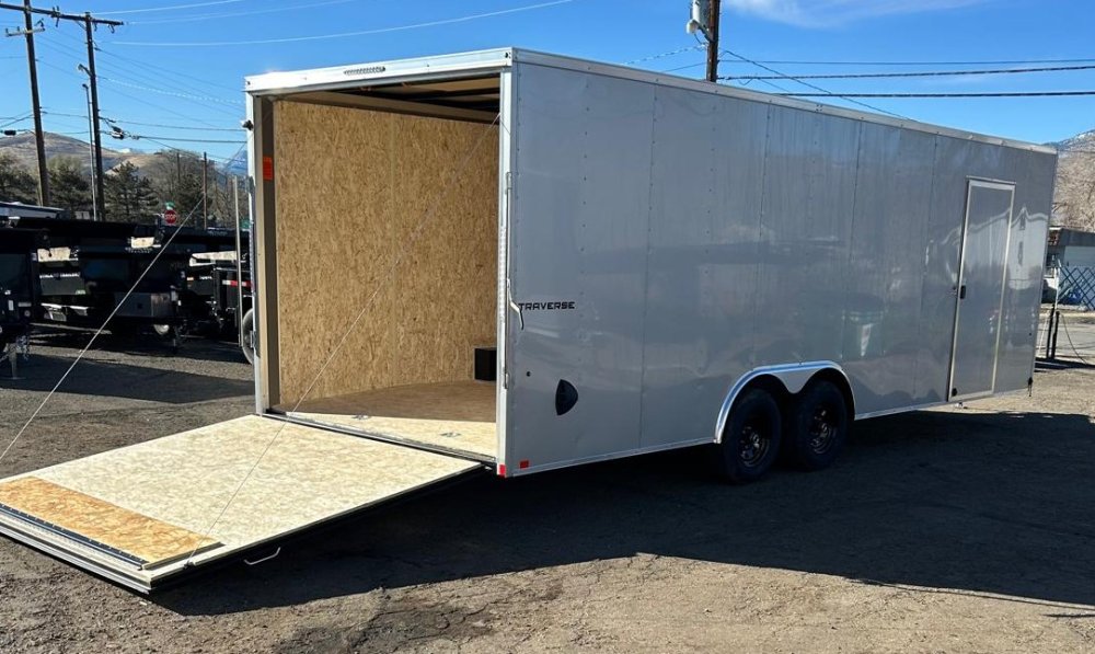 8.5x24 Formula Traverse Flat Top V-Nose Car Hauler - Silver - 10K GVWR | D1 Trailers Carson City, NV
