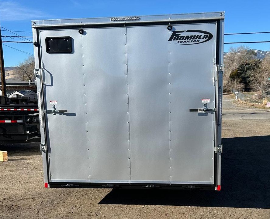 8.5x24 Formula Traverse Flat Top V-Nose Car Hauler - Silver - 10K GVWR | D1 Trailers Carson City, NV