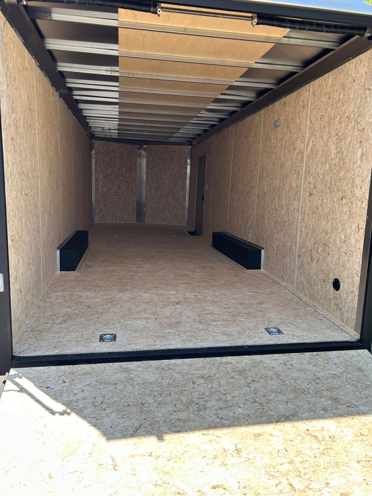 8.5x24 Formula Traverse Flat Top V-Nose Car Hauler - White - Enclosed Cargo Trailer