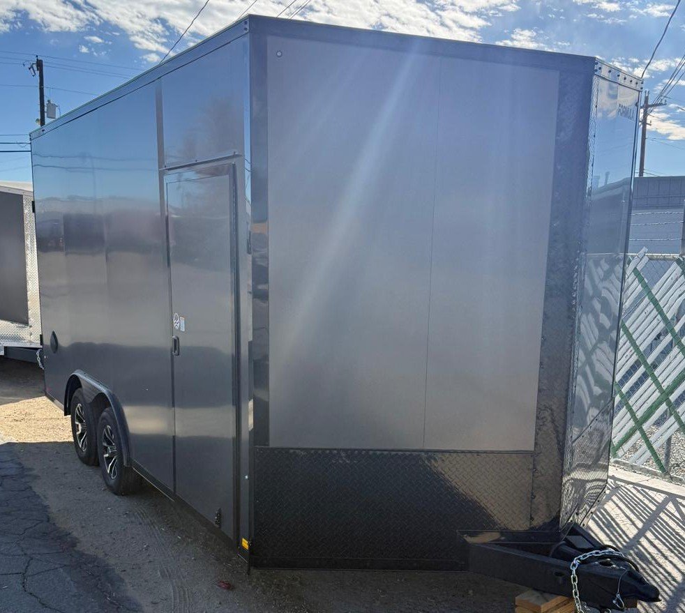 8.5&times;16 Formula Conquest SE Enclosed Car Hauler - 7K GVWR - Composite Charcoal with Black Trim