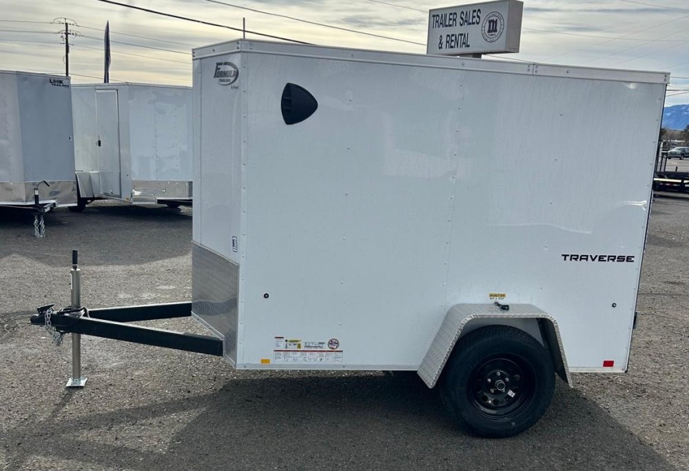 5 x 8 Traverse Flat Top V-Nose Enclosed Cargo Trailer 3K