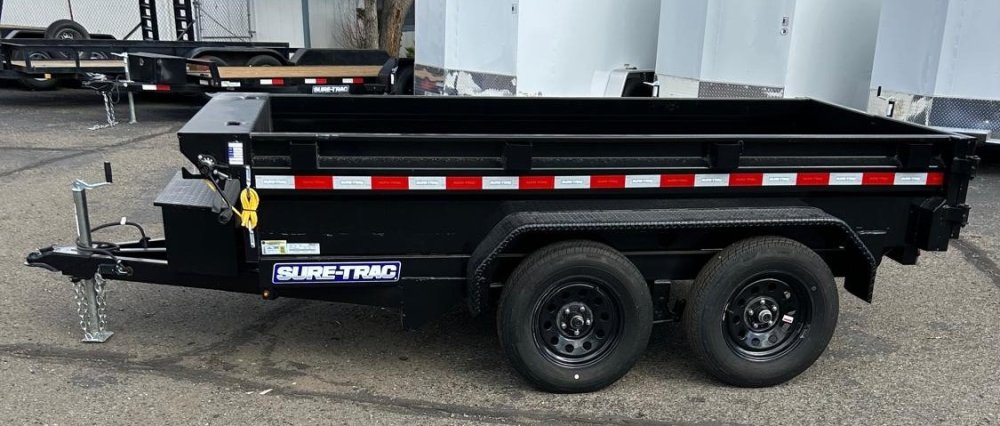 5x10 Sure-Trac Single Ram Homeowner Dump Trailer - 7K GVWR - Black | Carson City, NV