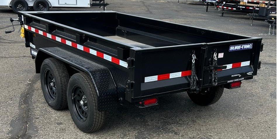 5x10 Sure-Trac Single Ram Homeowner Dump Trailer - 7K GVWR - Black | Carson City, NV