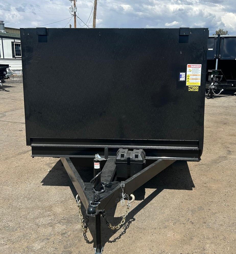 H Trailers 7x12x4 High-Side Dump Trailer - 10K GVWR - Black