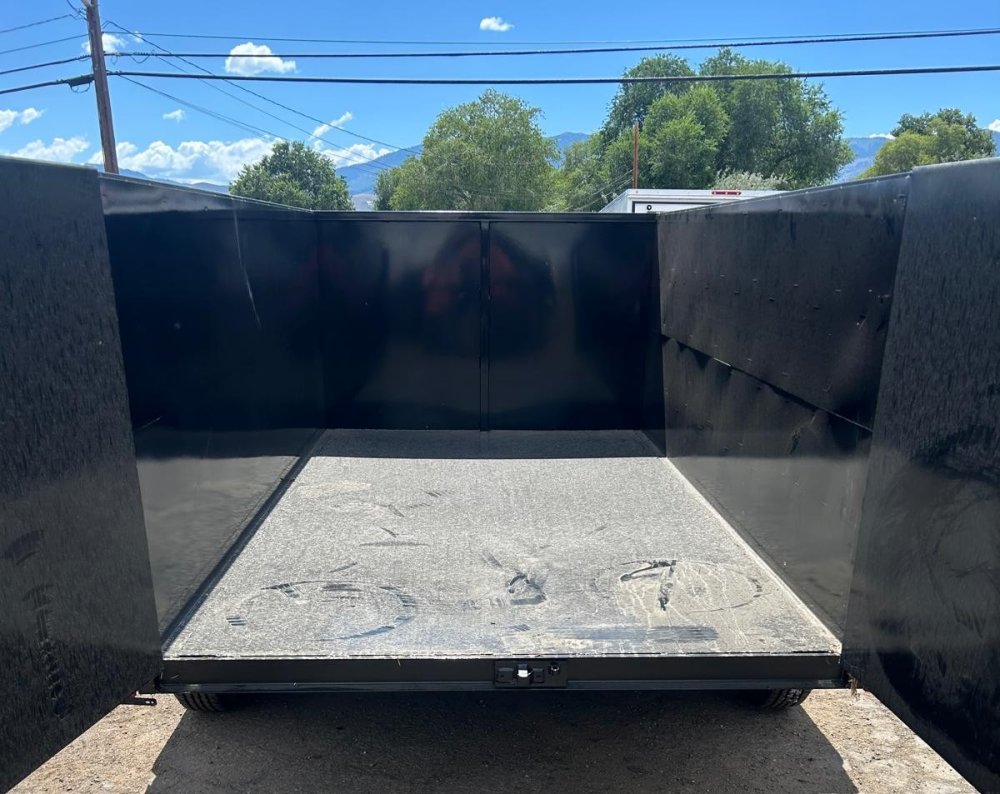H Trailers 7x12x4 High-Side Dump Trailer - 10K GVWR - Black
